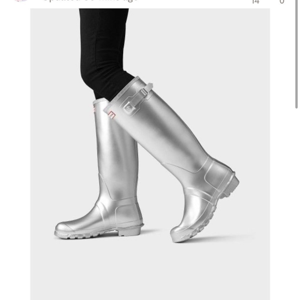 Hunter Original Tall Cosmic Rain Boots size 5